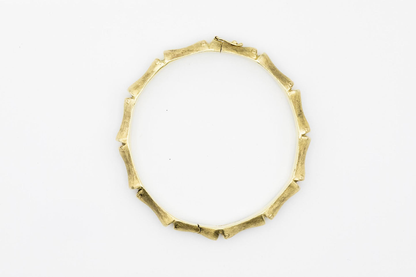 Vintage 18K Bamboo Hinged Bracelet