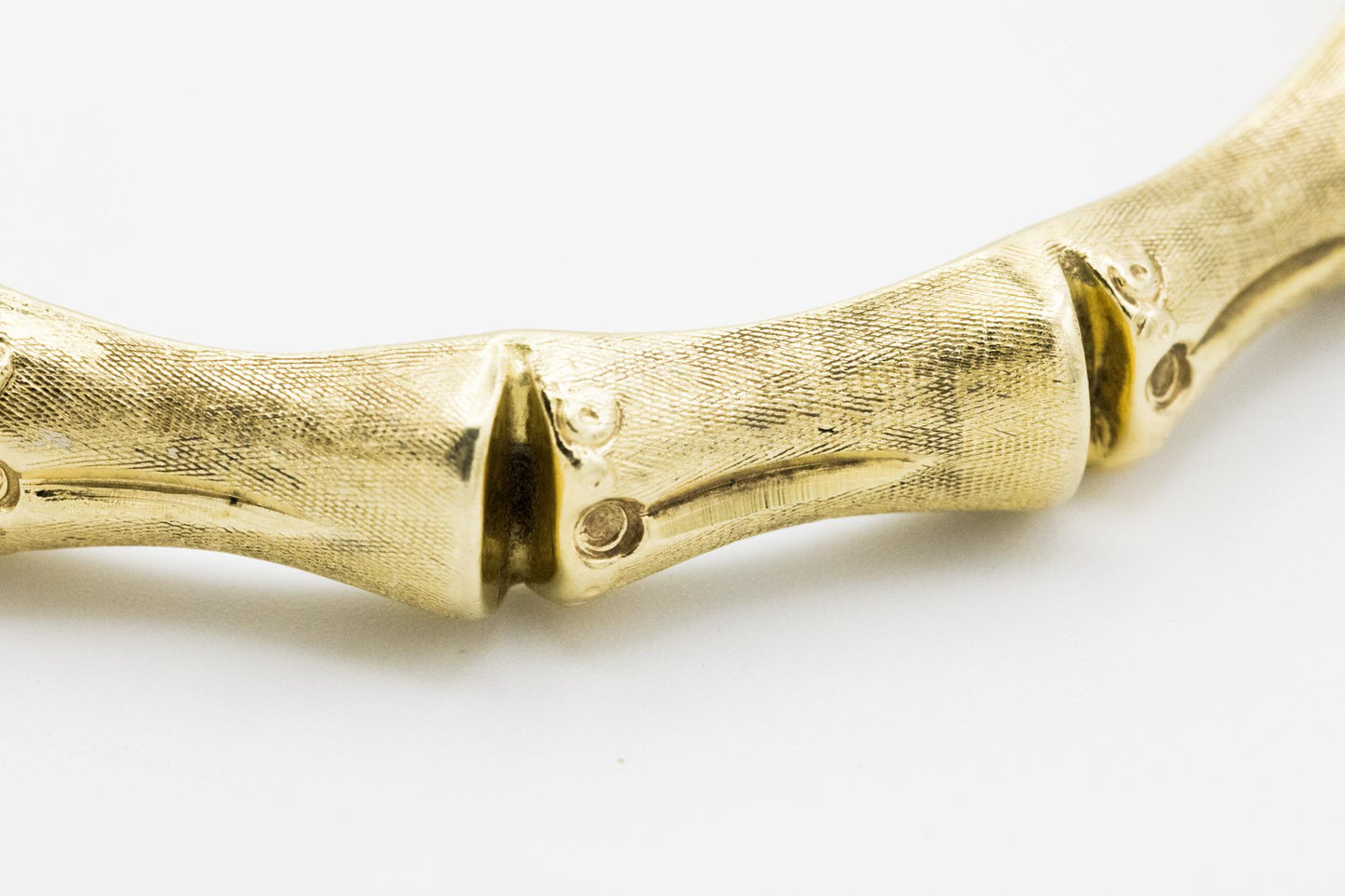 Vintage 18K Bamboo Hinged Bracelet