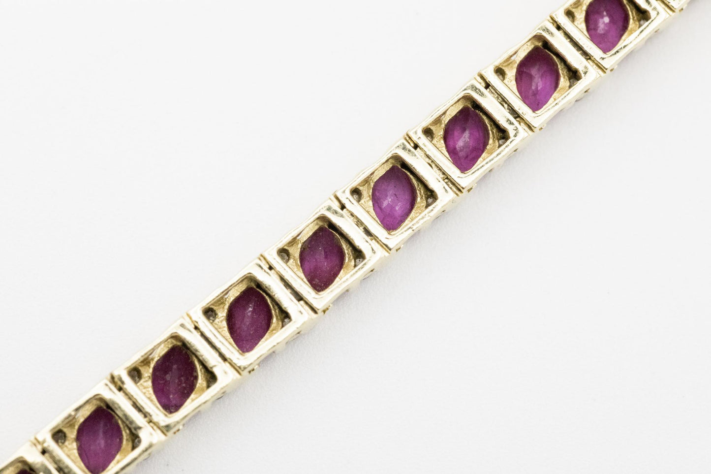 14K Ruby and Diamond Tennis Bracelet