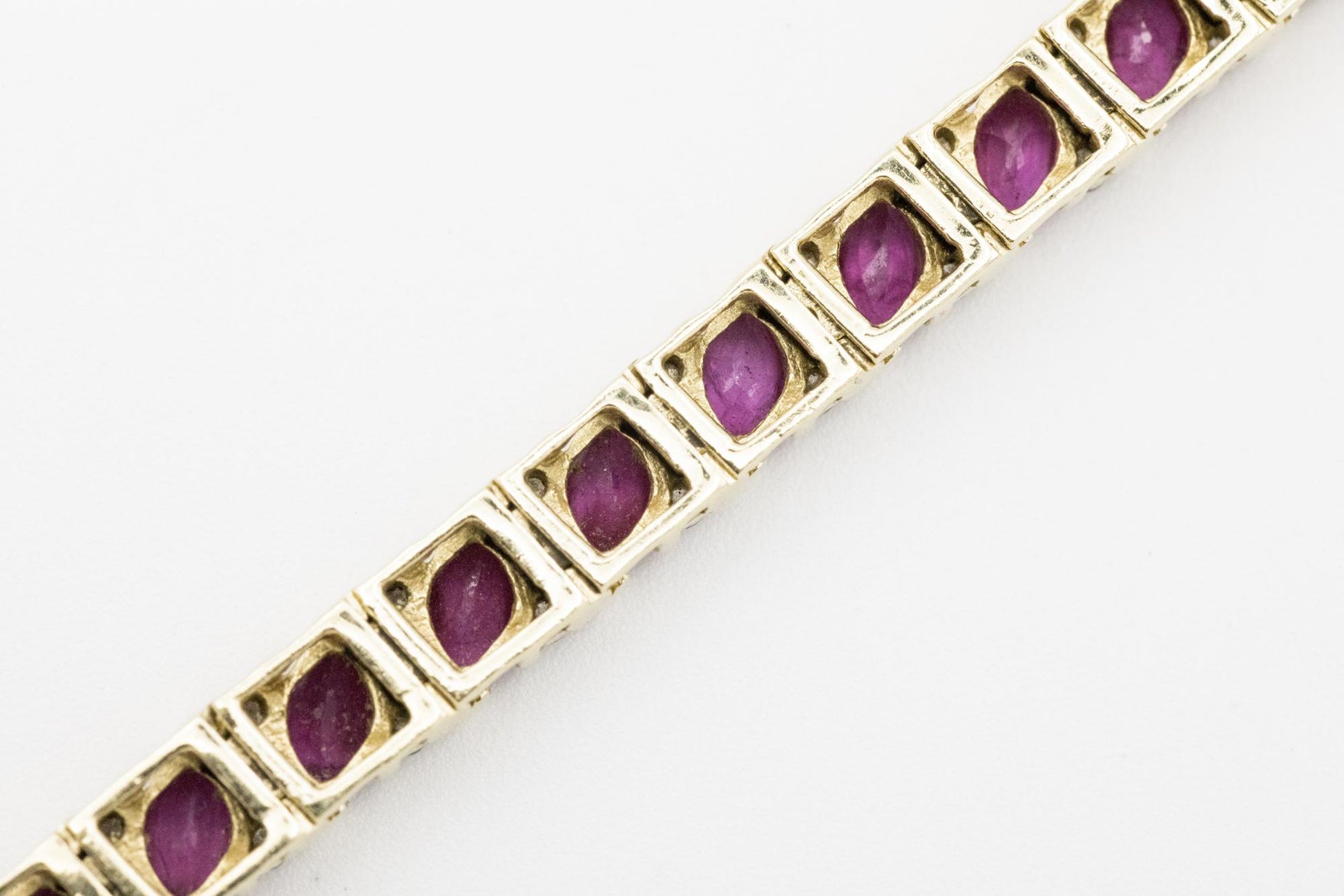 14K Ruby and Diamond Tennis Bracelet