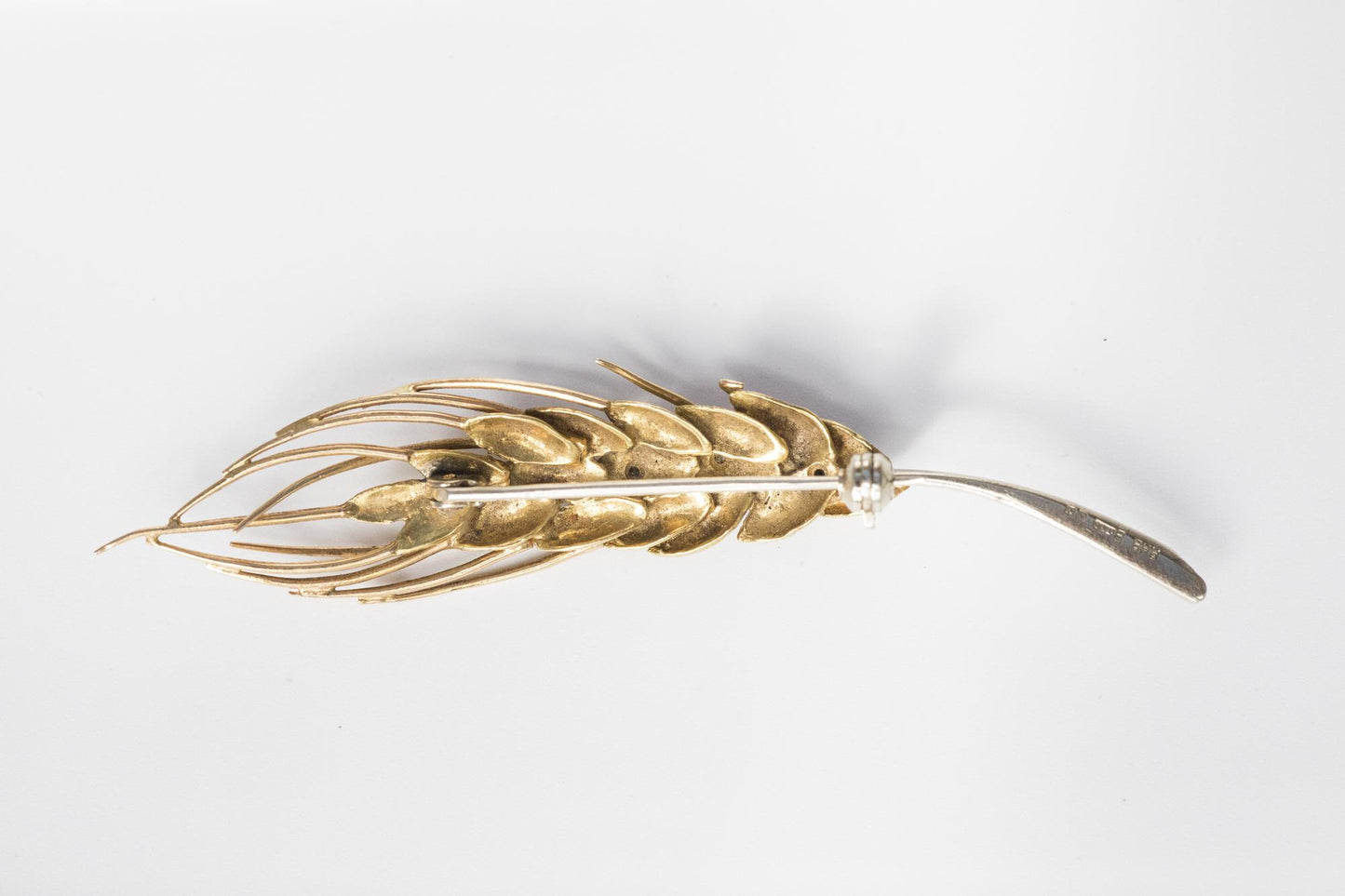 18K Yellow Gold and Diamond Wheat Sheaf Brooch