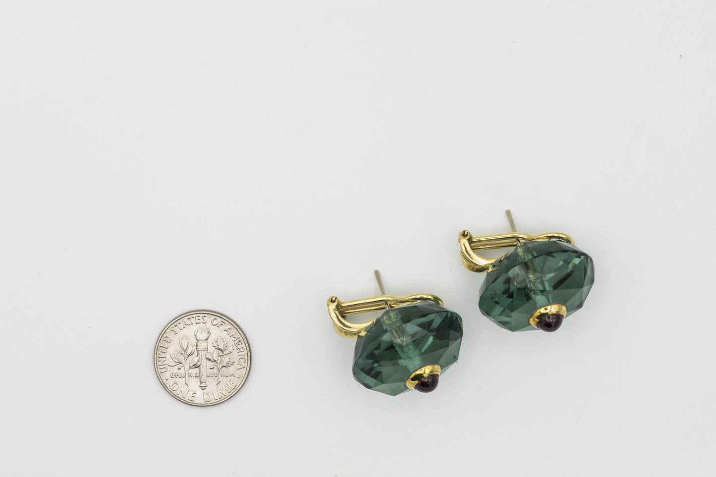 Antonini Green Amethyst Pink Tourmaline 18K Earrings