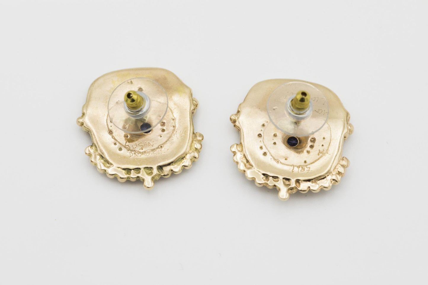 14K Tanzanite Artisan Earrings by Susan Drabkin