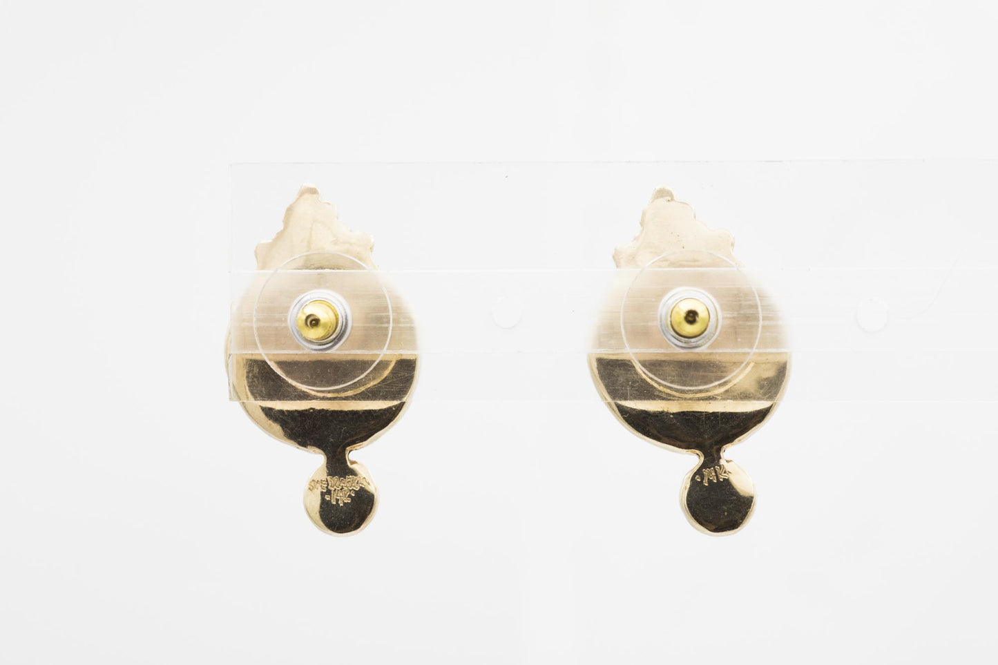 14K Pearl & Cabochon Ruby Earrings by Susan Drabkin