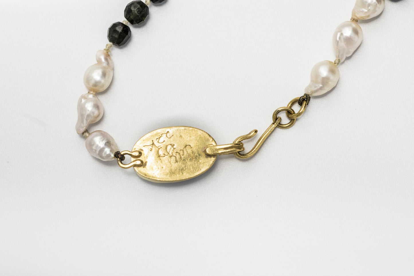 22K Tourmaline Freshwater Pearl Necklace