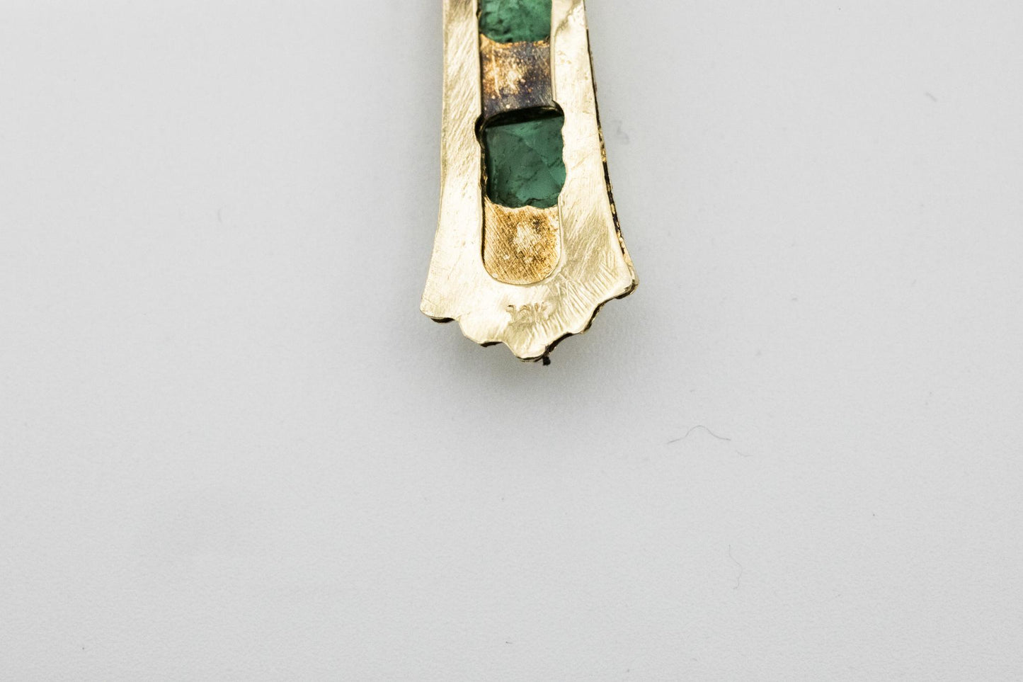 Estate Emerald and 18K Cross