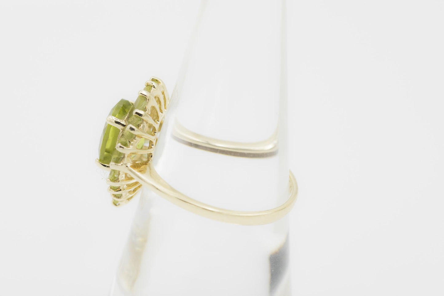 14K YG Peridot Statement Ring