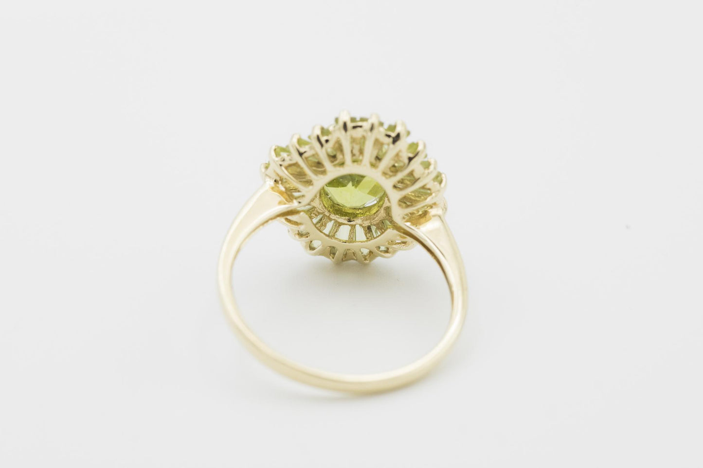 14K YG Peridot Statement Ring