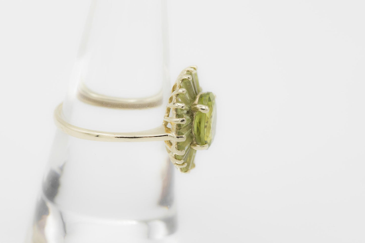 14K YG Peridot Statement Ring