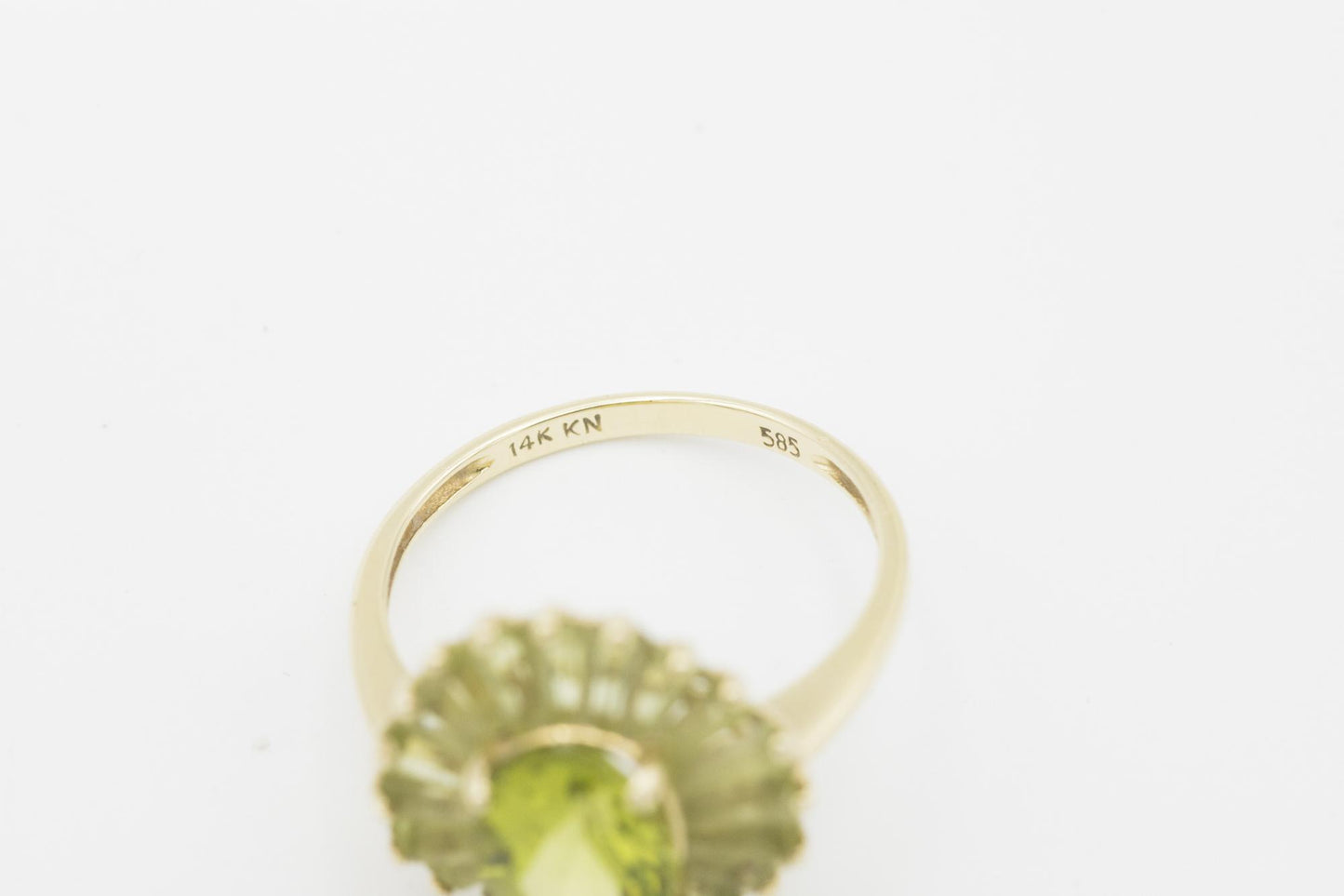 14K YG Peridot Statement Ring