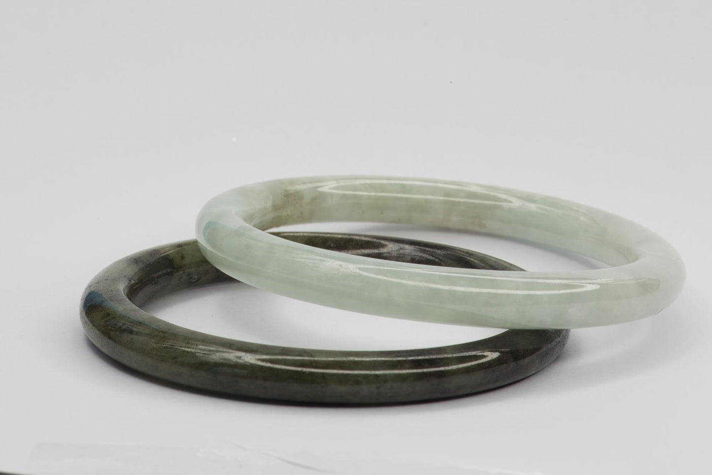 Pair of Jadeite Jade Bangle Bracelets