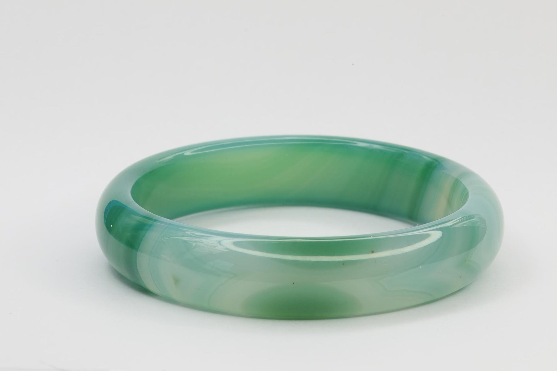 Stunning Translucent Luminous Jadeite Jade Bangle Bracelet