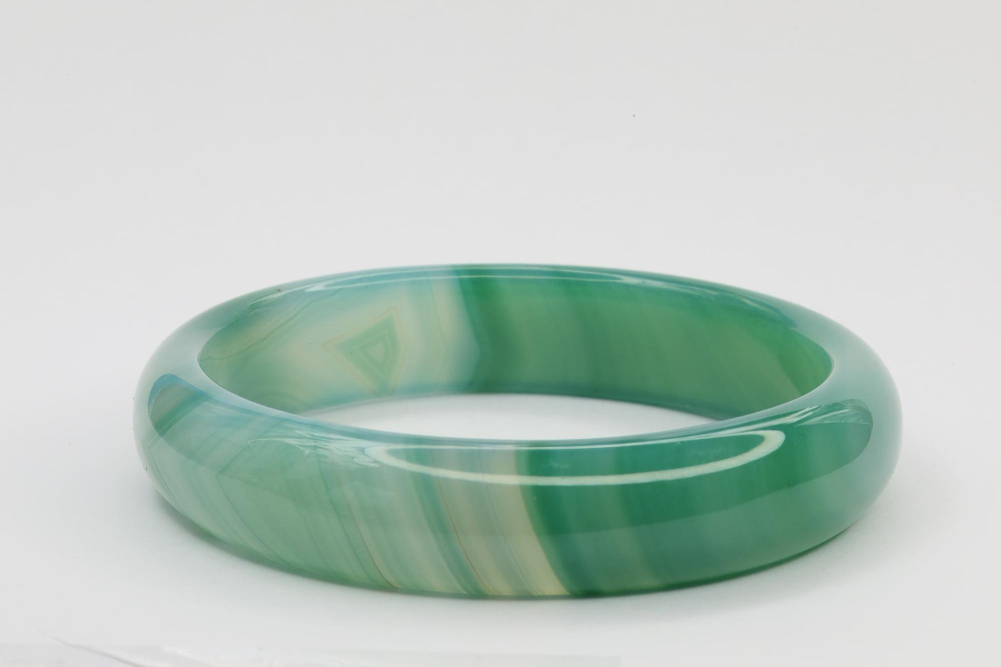 Stunning Translucent Luminous Jadeite Jade Bangle Bracelet