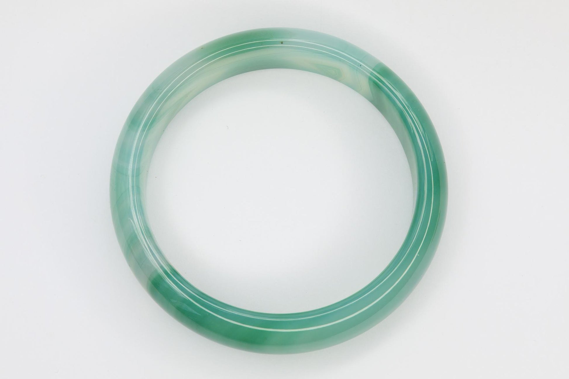 Stunning Translucent Luminous Jadeite Jade Bangle Bracelet