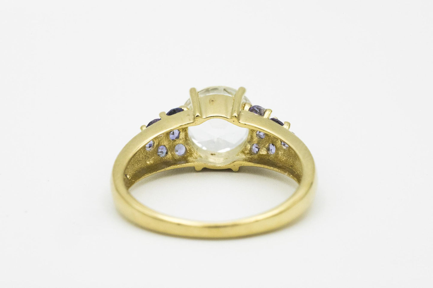 Gorgeous Aquamarine-Tanzanite Ring in 14K Gold