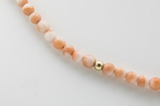 Vintage 14K Coral Bead Necklace