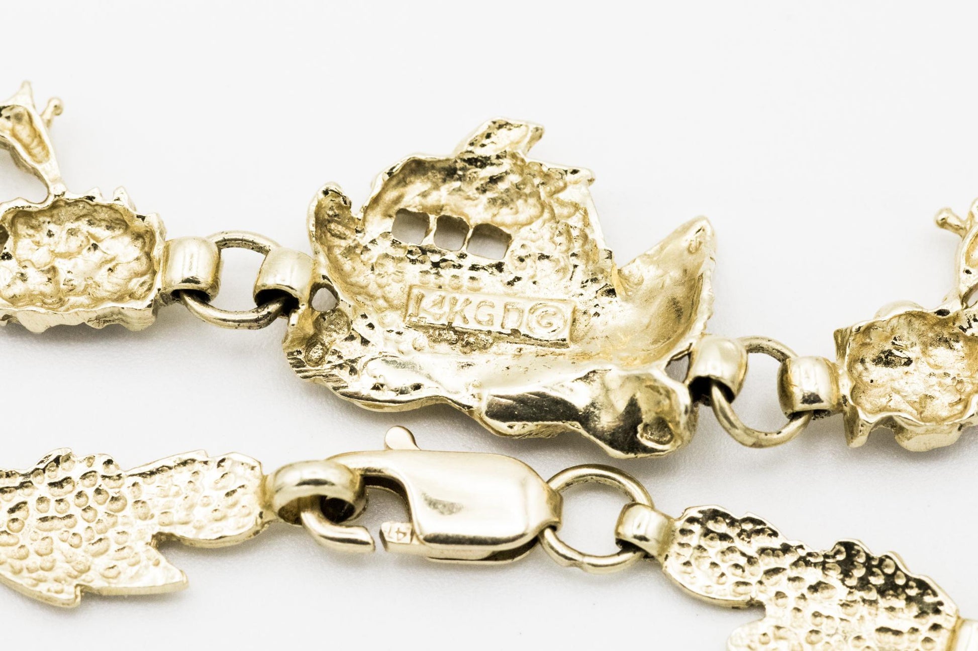 Vintage 14K Multi-link Noah's Ark Bracelet