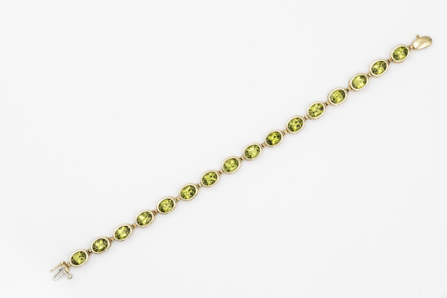 14K Gold Peridot Tennis Bracelet