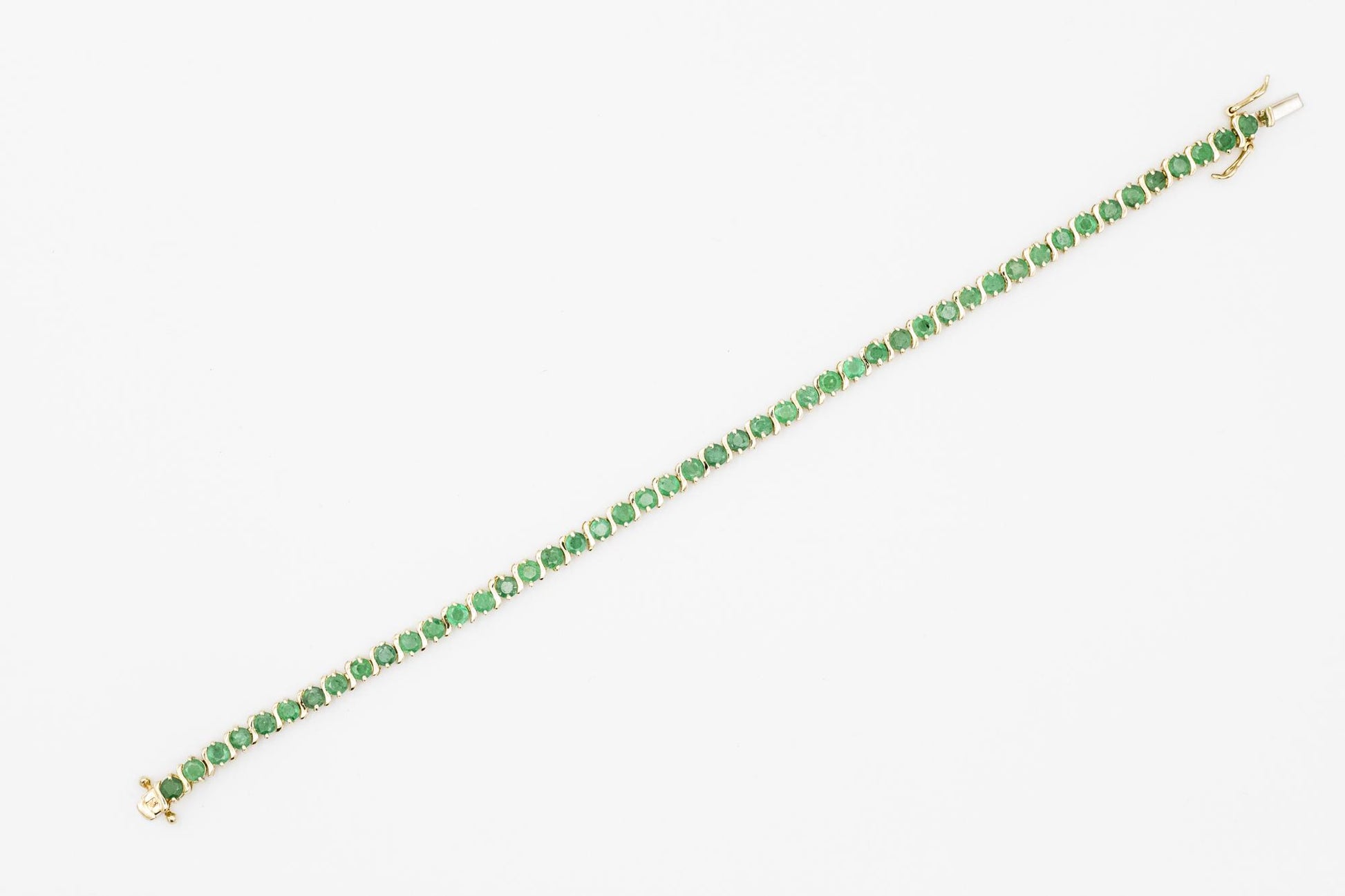 14K Emerald Tennis Bracelet