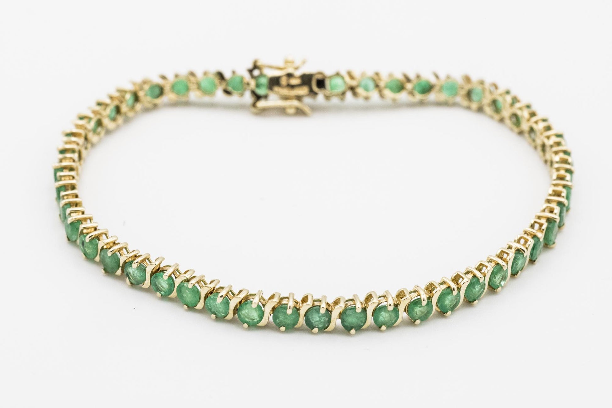 14K Emerald Tennis Bracelet