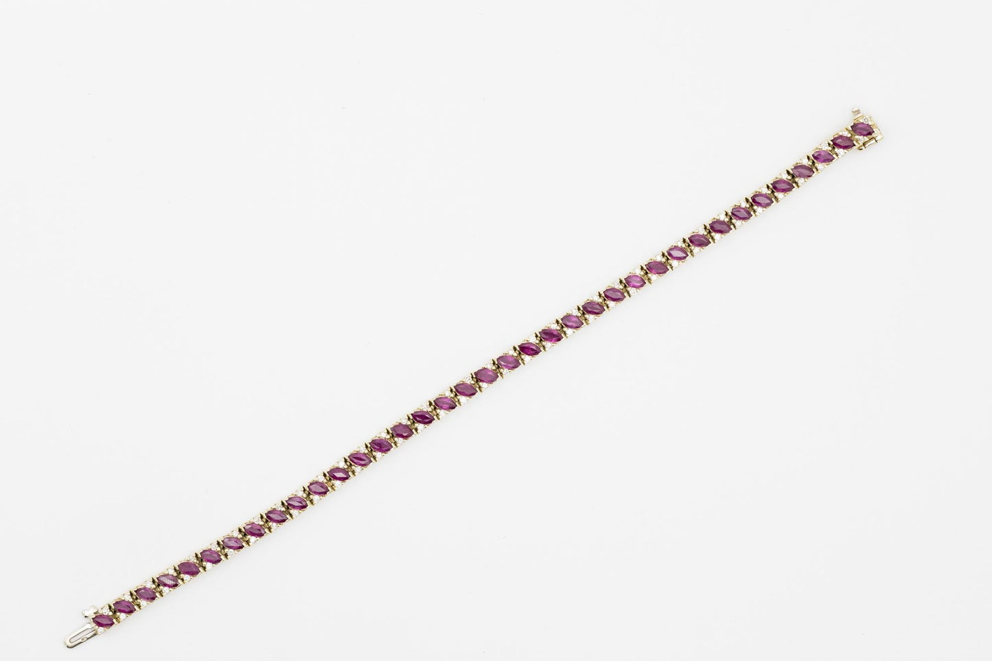 14K Ruby and Diamond Tennis Bracelet