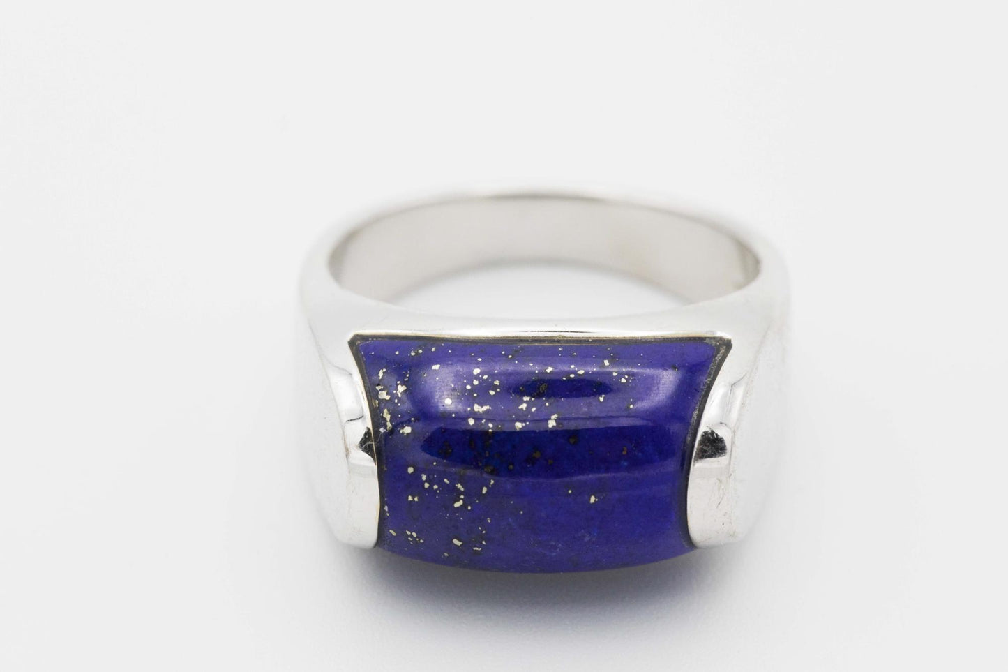 18K White Gold Bvlgari Lapis Lazuli Tronchetto Ring