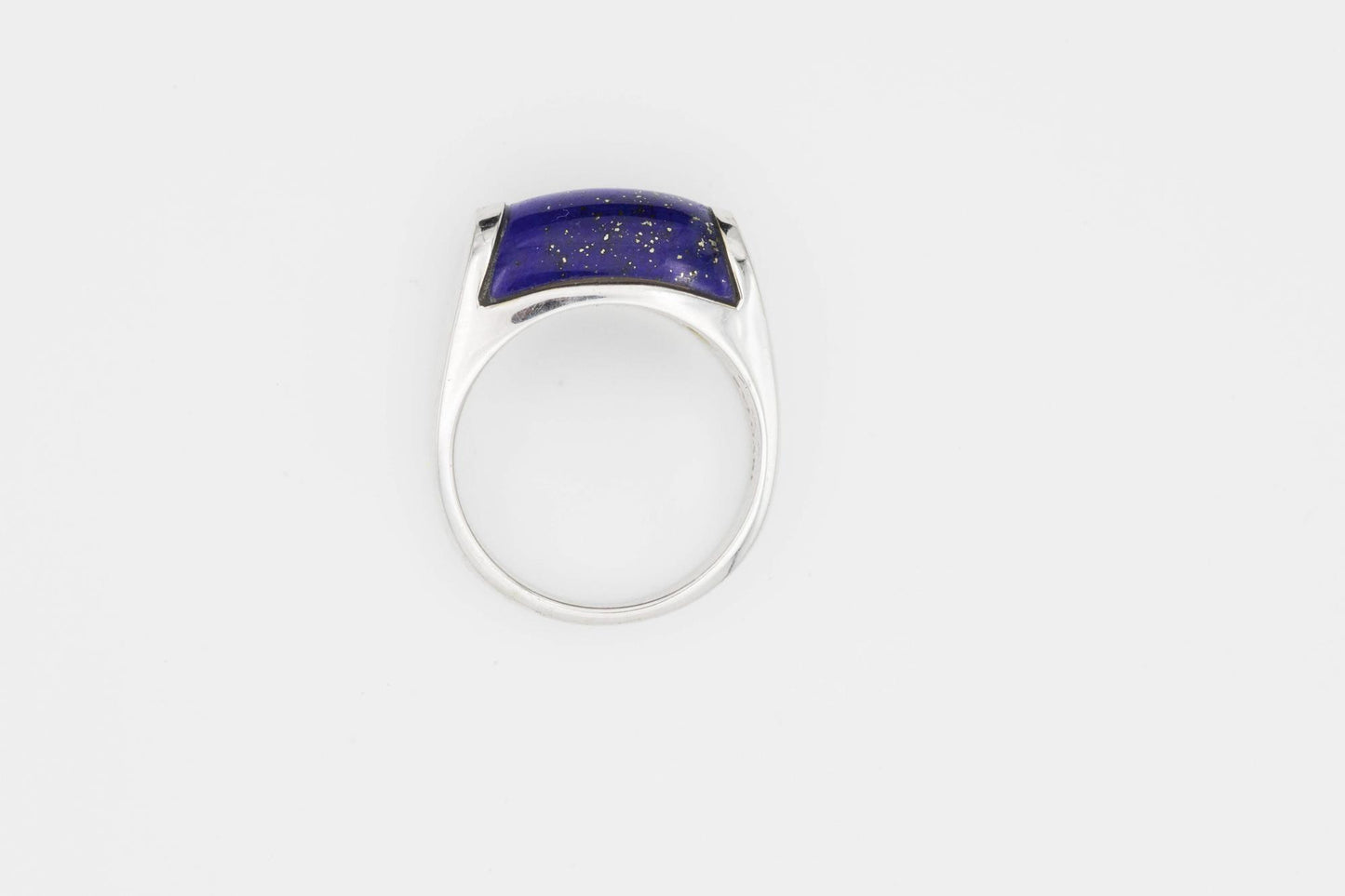 18K White Gold Bvlgari Lapis Lazuli Tronchetto Ring