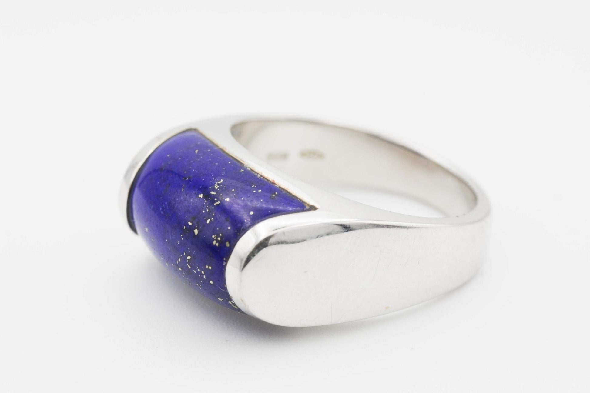 18K White Gold Bvlgari Lapis Lazuli Tronchetto Ring