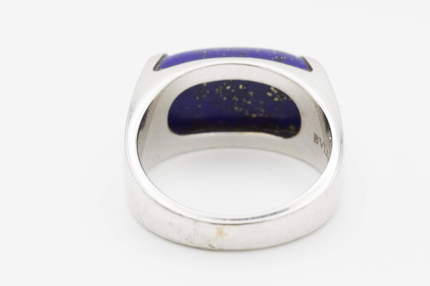 18K White Gold Bvlgari Lapis Lazuli Tronchetto Ring