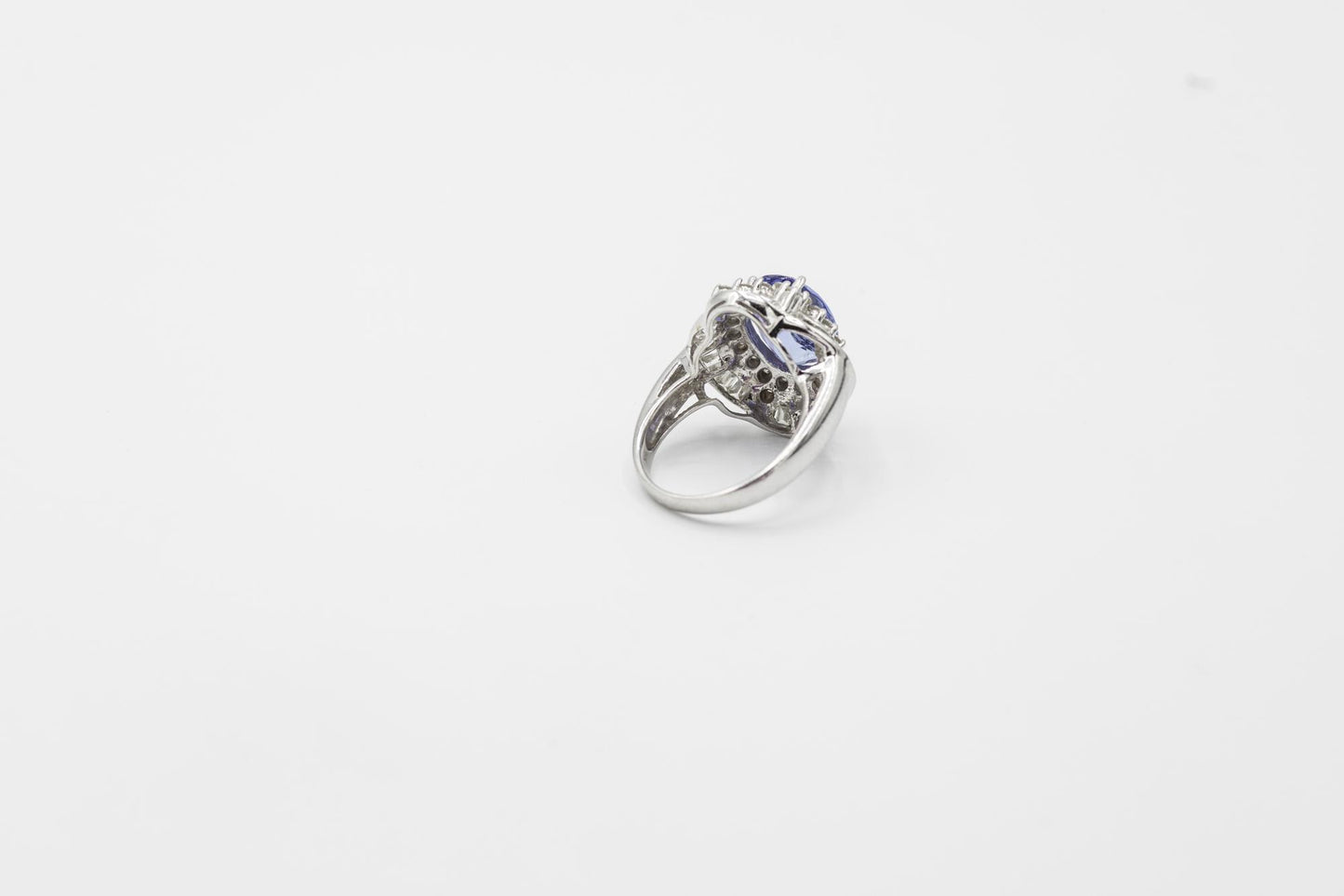 Tanzanite Diamond Cocktail Ring in 18K WG