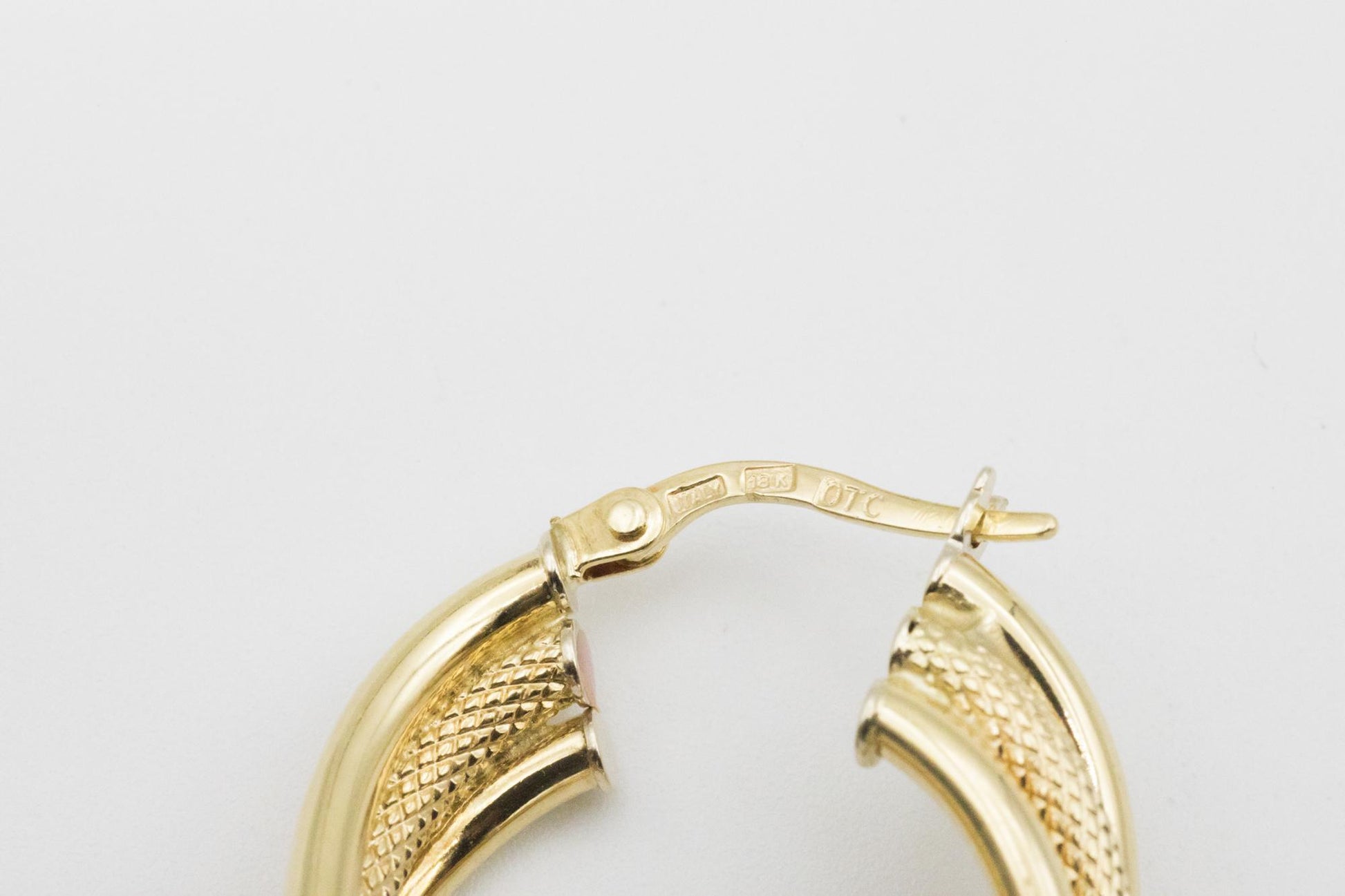 Modernist 18K Twisted Triple Hoop Earrings