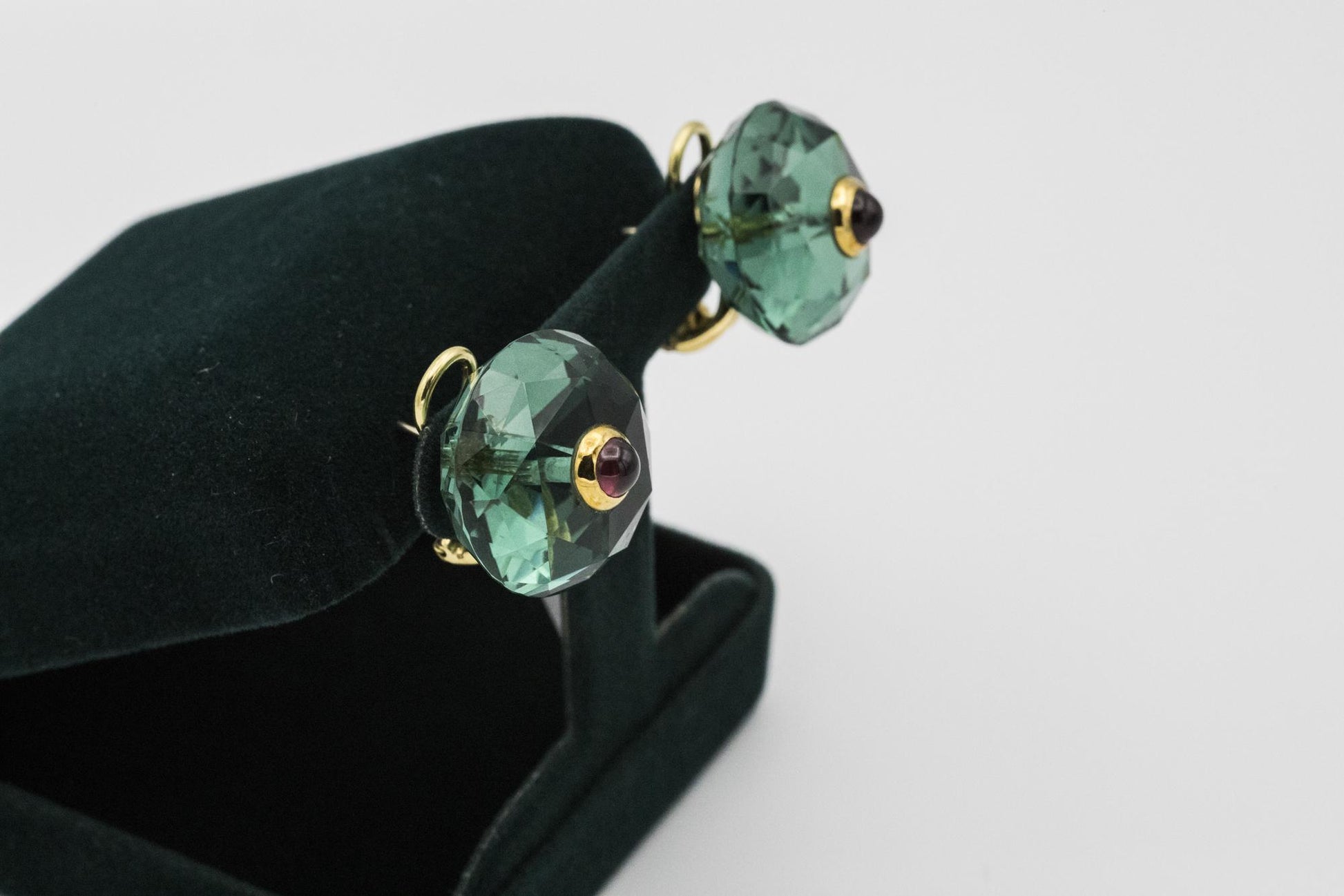 Antonini Green Amethyst Pink Tourmaline 18K Earrings