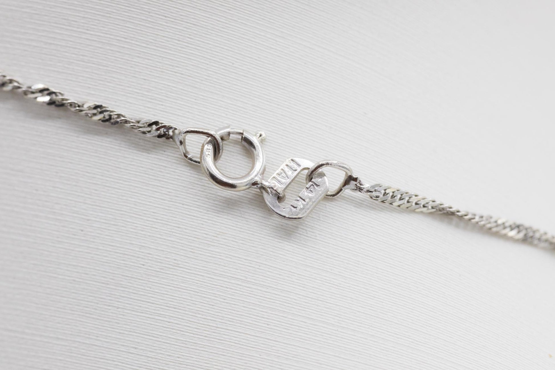 14K White Gold Iolite-Diamond Line Pendant