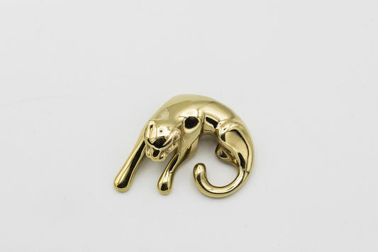 Fabulous 14K Panther Slide Pendant