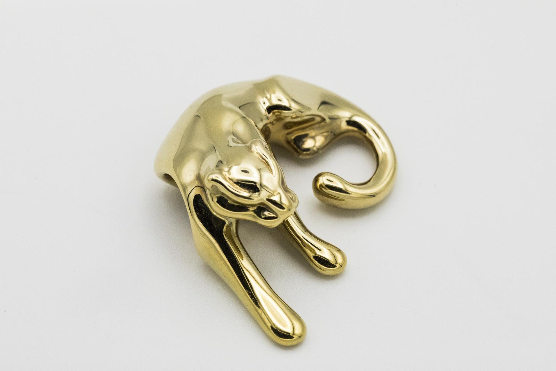 Fabulous 14K Panther Slide Pendant