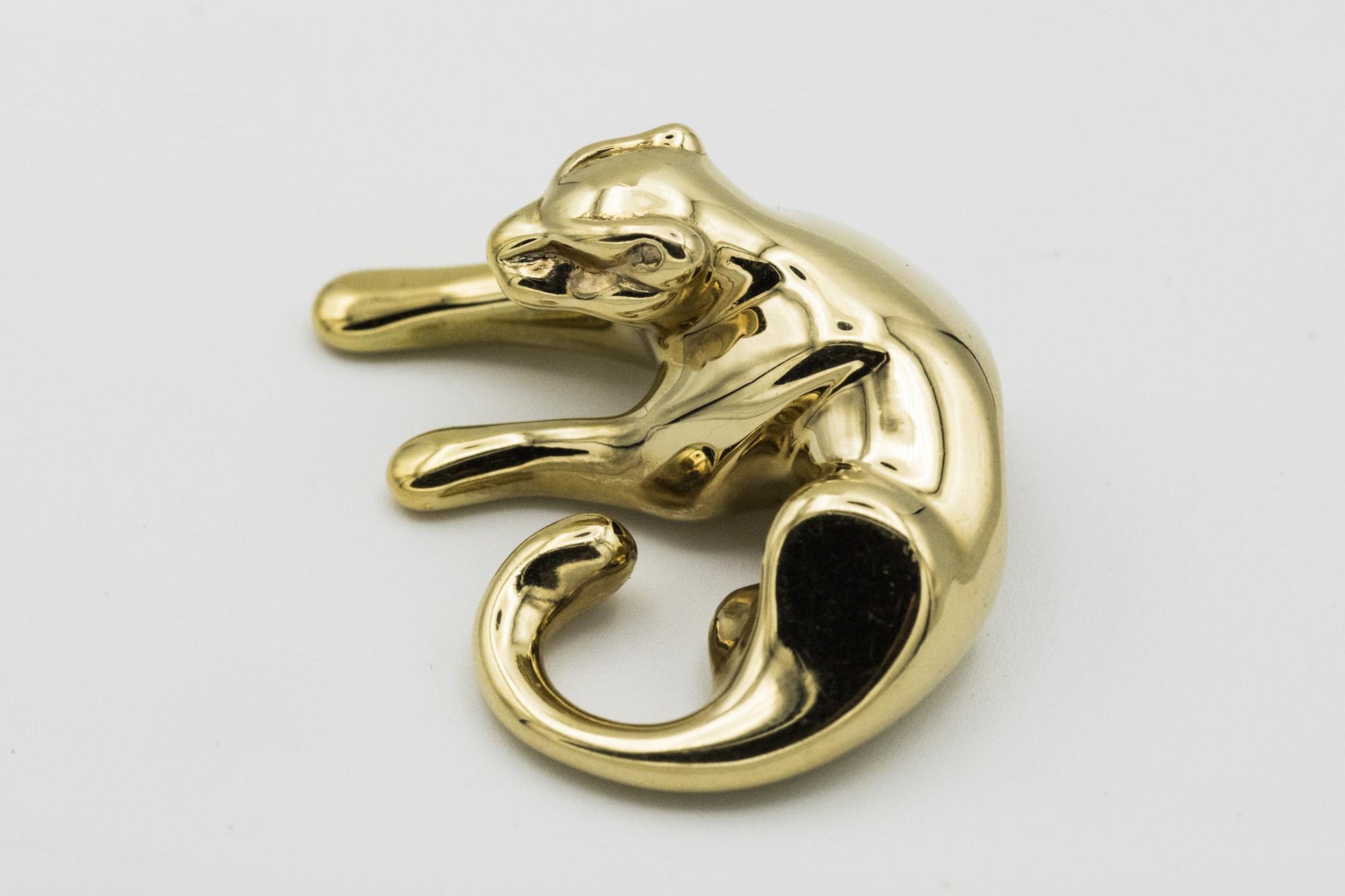 Fabulous 14K Panther Slide Pendant