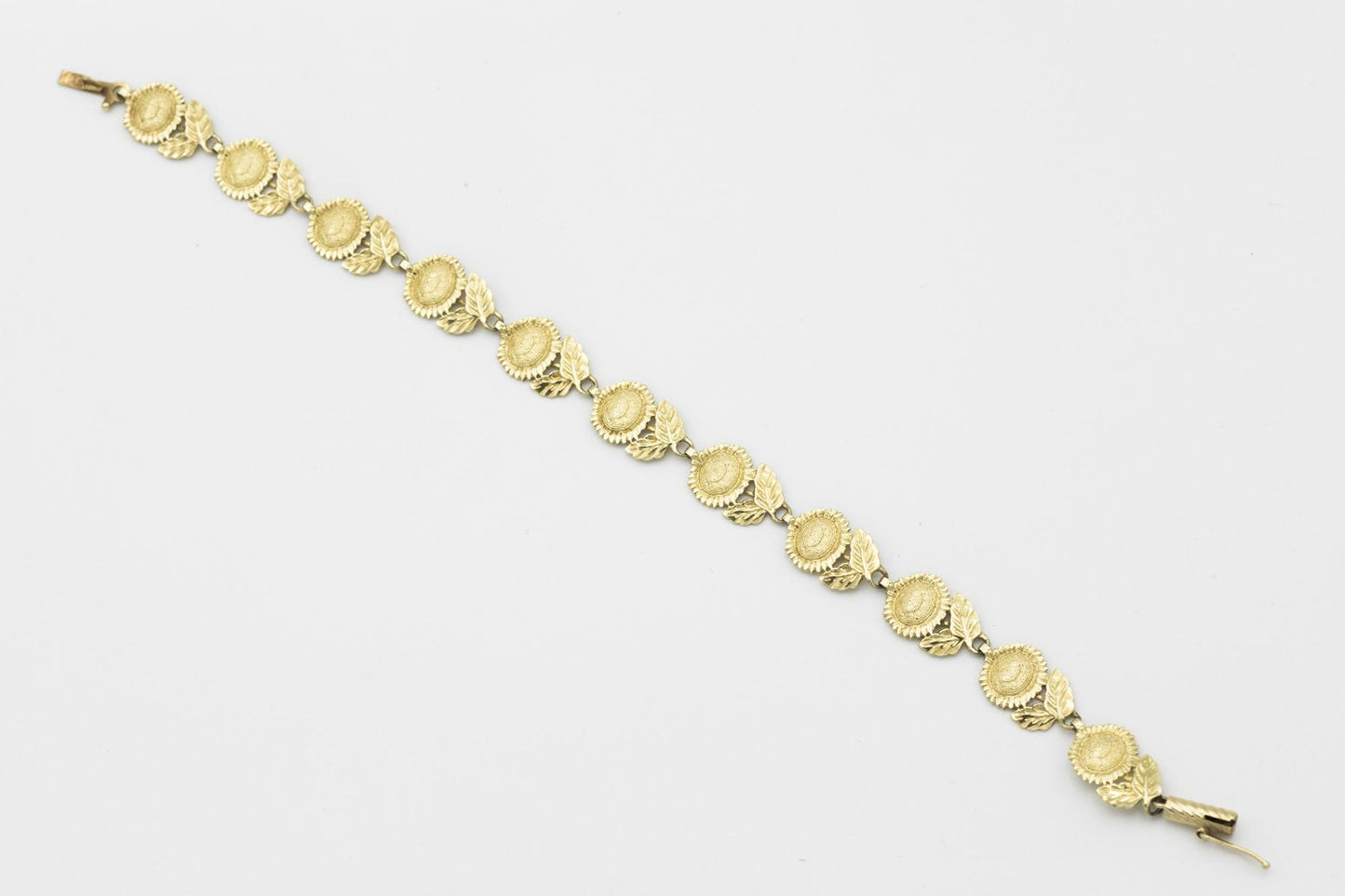 14K Yellow Gold Sunflower Bracelet